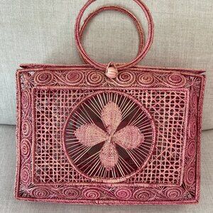 NWOT Colombian Iraca Palm Purse Pink